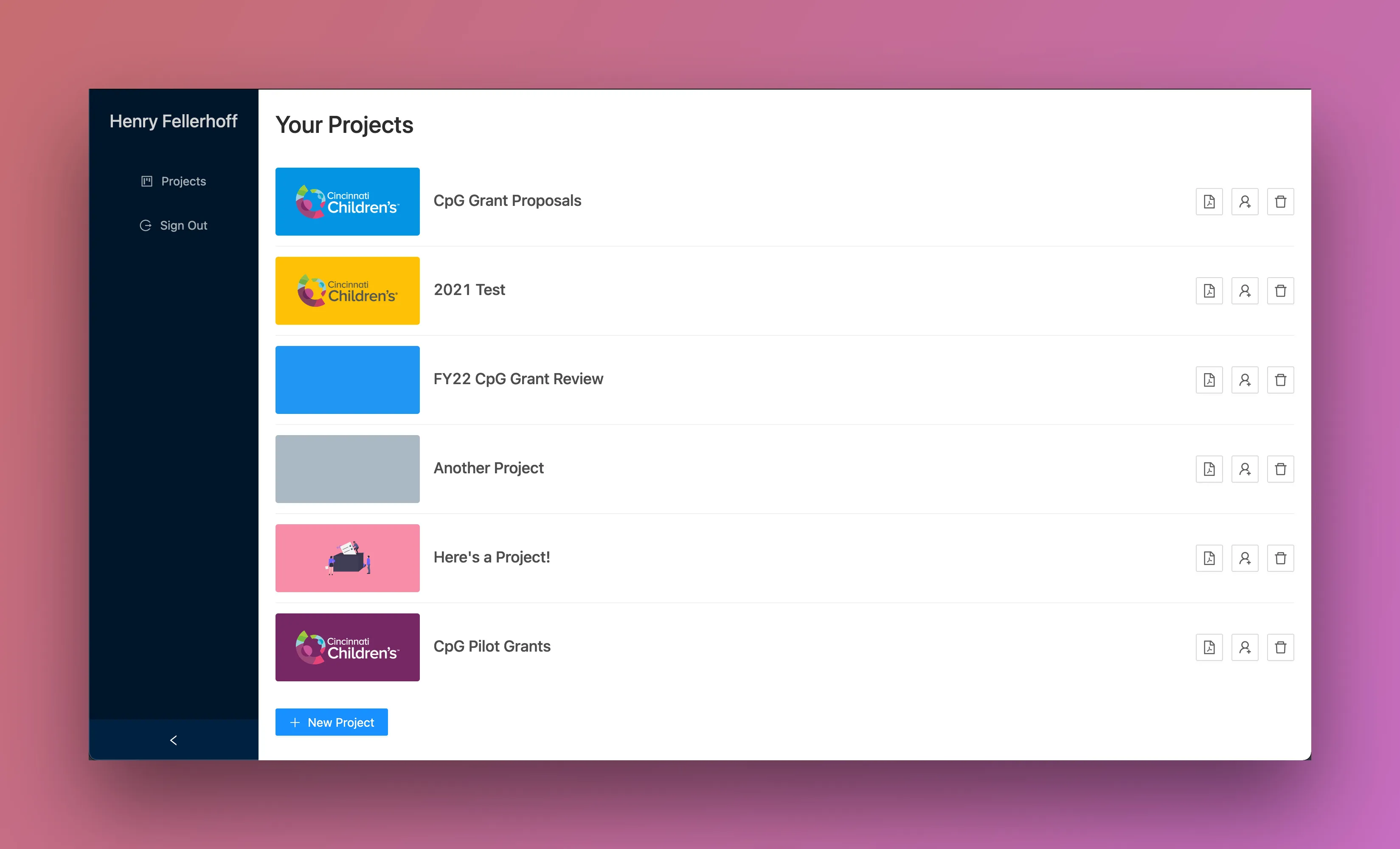 Screenshot of the Primavote main dashboard